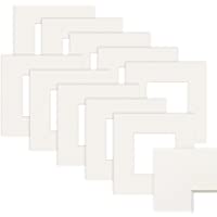 Los mejores  - Photolini 10 Unidades de Papel paspartú en Color Blanco 10x10 cm (7x7 cm)